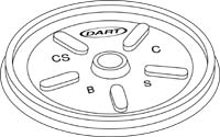 Dart Vented 4oz Cup Lids -  (1000/cs)