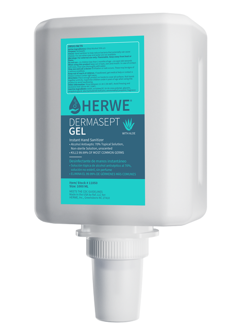 Herwe Dermasept Hand  Sanitizing Gel, 1L - (4/cs)