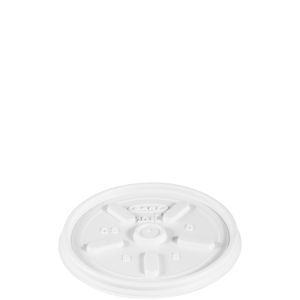 10oz Foam Cup Lid White 1000/cs