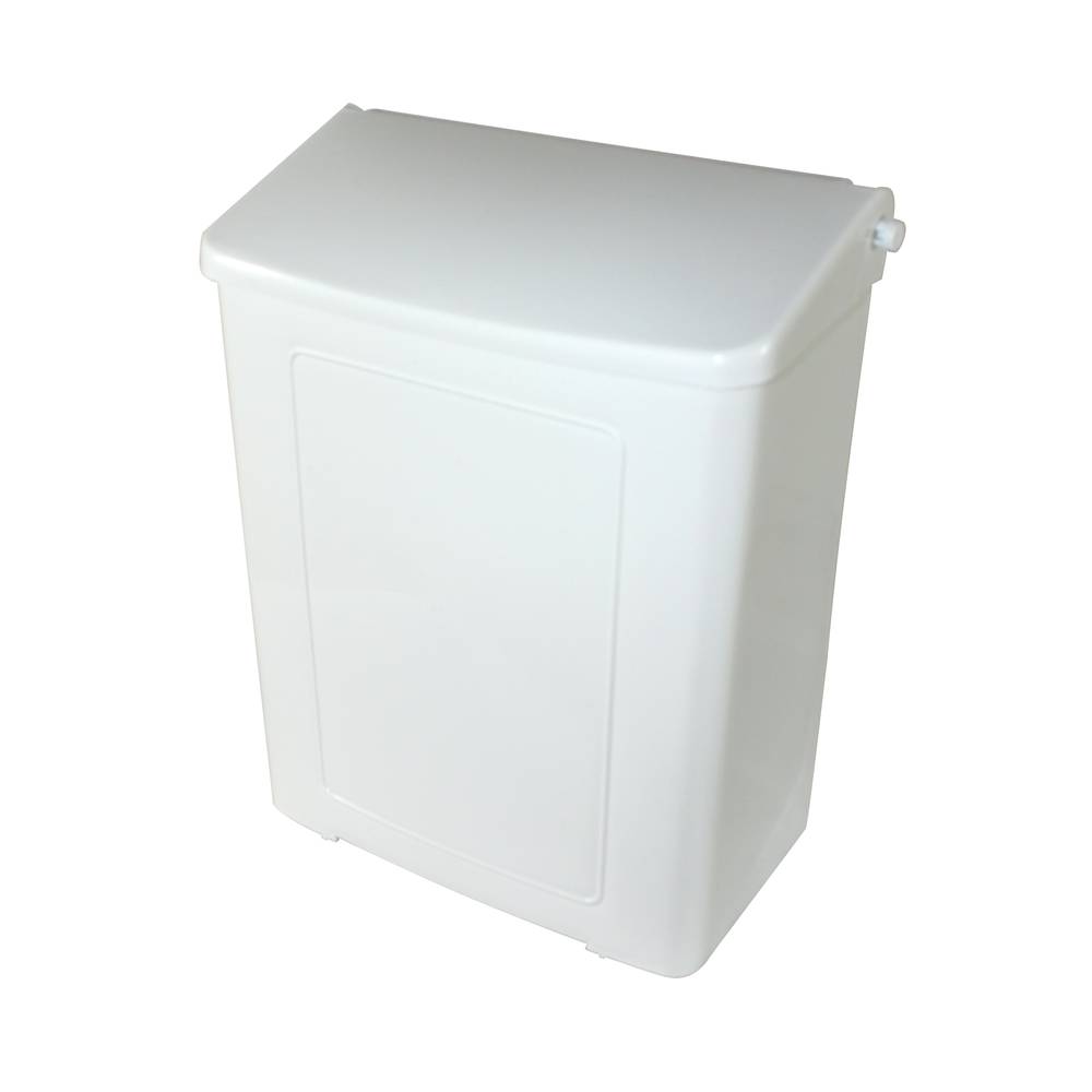 Impact Sanitary Napkin  Receptacle, White, Plastic - 