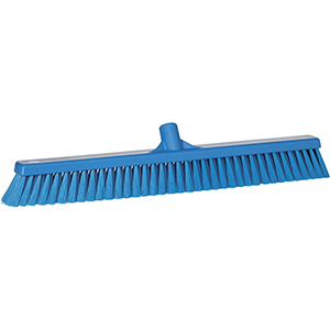 Vikan 24&quot; Soft Push Broom,  Blue