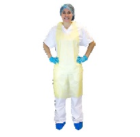 Apron 10mic 28 x 46 Yellow High Density, 100/Header