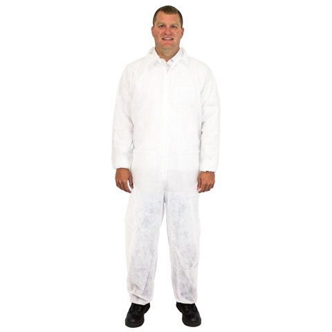 4XL White Breathable Microporous Coverall, Elastic