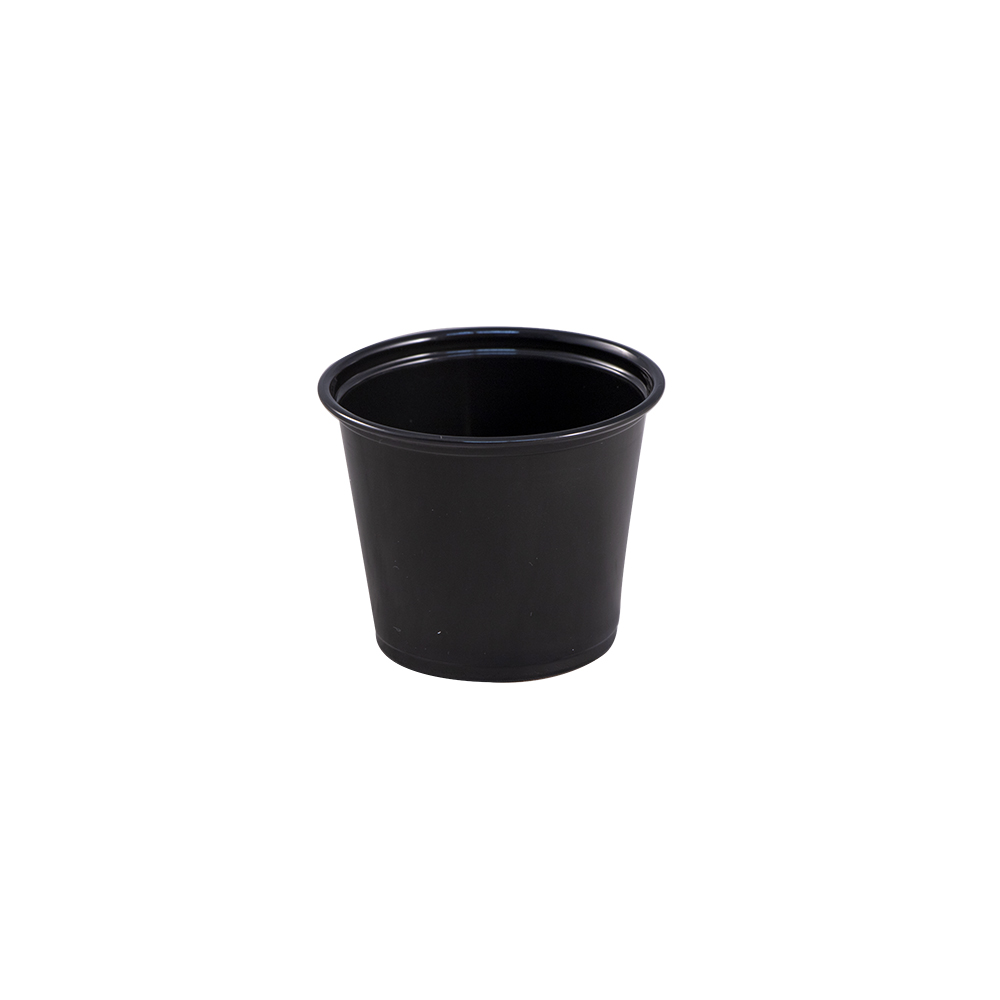 Empress Plastic Portion Cup,  5.5oz, Black - (2500/cs)