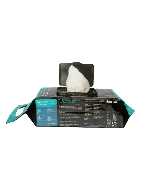 Herwe Herculan Heavy-Duty  AntiBac Wipes, 75/bag - (8/cs)