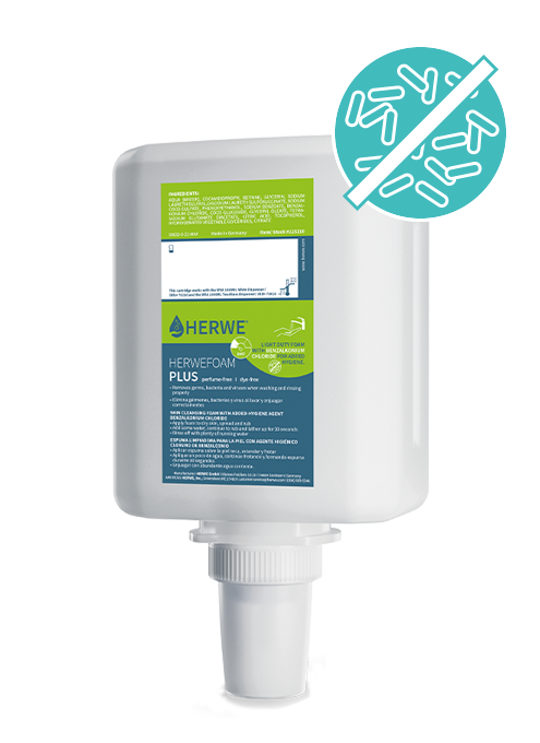 HerweFoam Plus Antibacterial  Foam Hand Soap, 1L - (4/cs)
