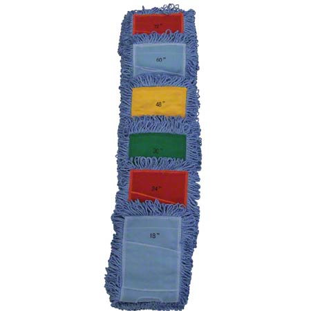 18&quot; x 5&quot; Looped Blue Microfiber Yarn Dust Mop -