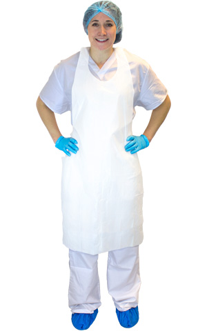 PE Apron, 2.0 mil Heavy Weight, 28&quot; x 46&quot;, 500/cs