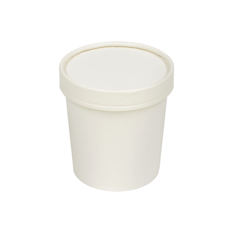 Inno Pak Tall Soup Cup w/white  paper lid, 16 oz - (250/case)