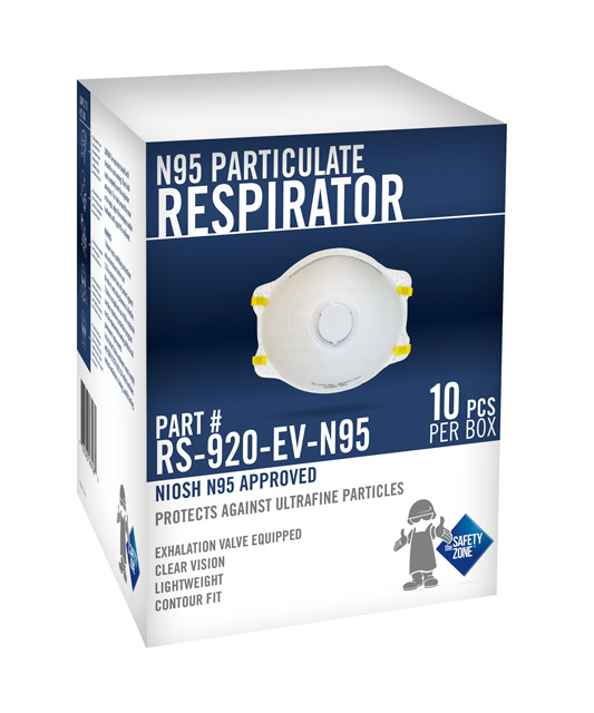 Safety Zone Brand NIOSH Approved Respirator,