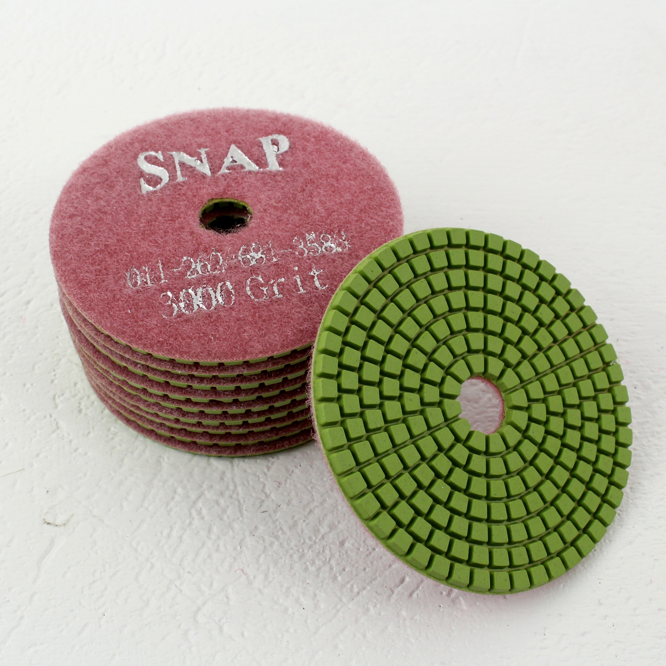 Diamond Polish Disk, 3000 Grit, 4&quot; x 3.5mm, pack of 10,