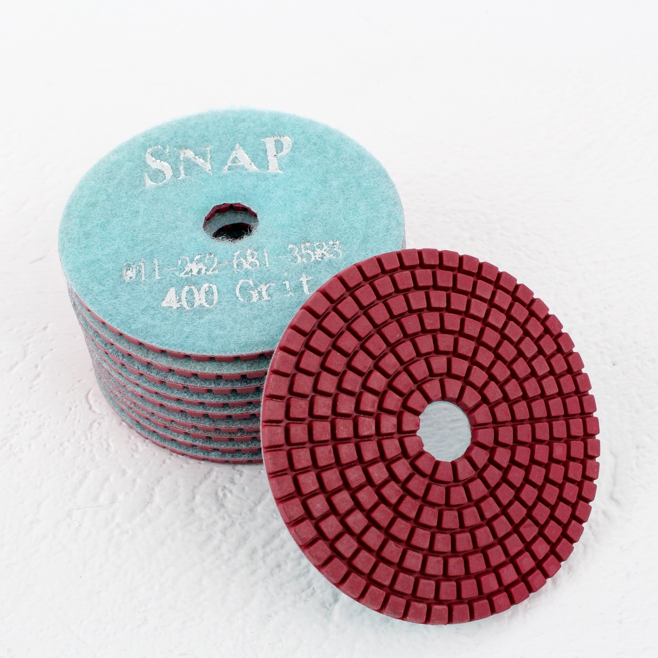 Diamond Polish Disk, 400 Grit, 4&quot; x 3.5mm, pack of 10,