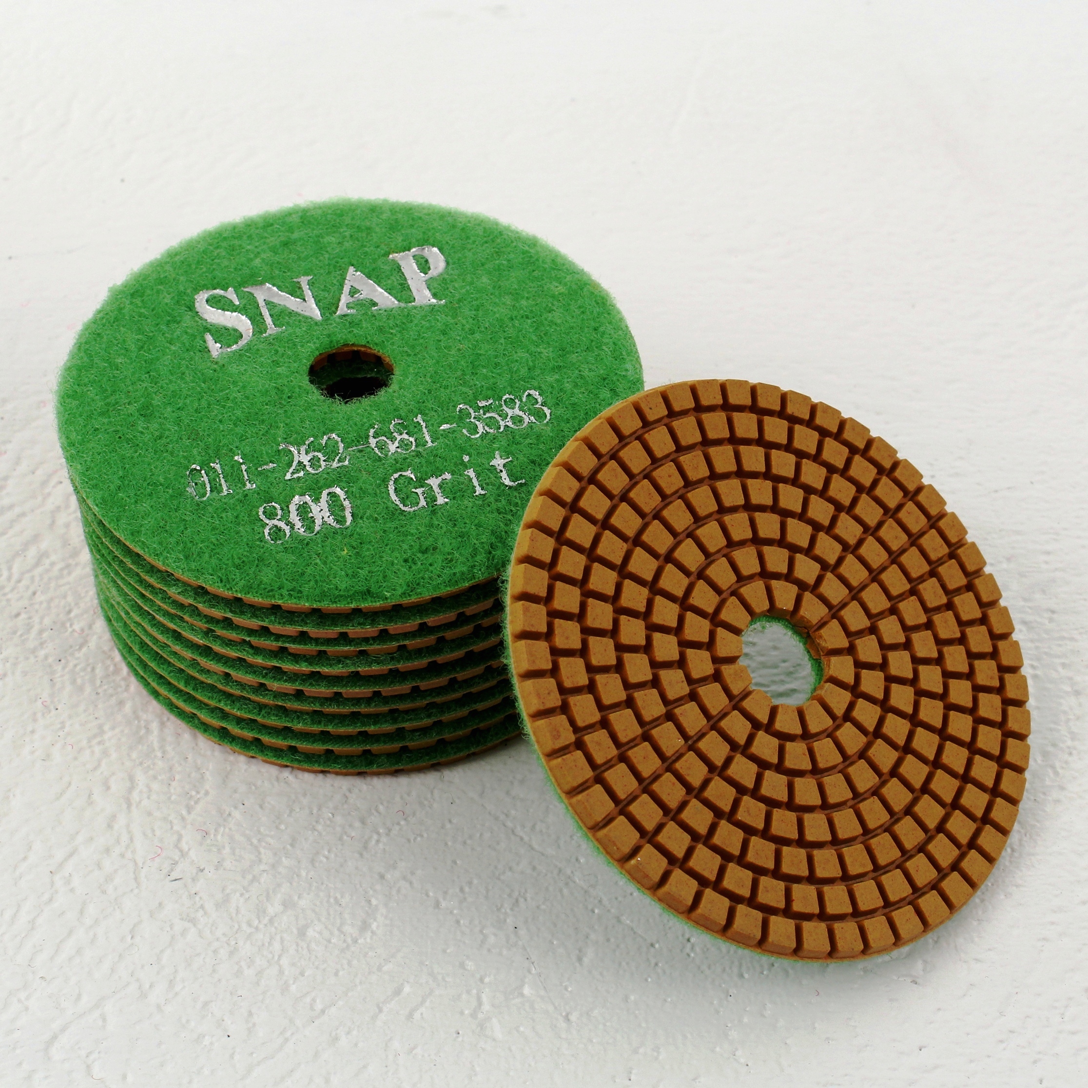 Diamond Polish Disk, 800 Grit, 4&quot; x 3.5mm, pack of 10,