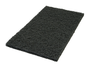 14&quot; x 28&quot; Black Stripping Pads - (5/cs)