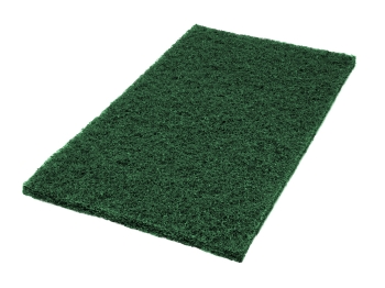14&quot; x 28&quot; Green Scrubbing Floor Pad - (5/cs)