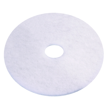 SSS 19&quot; White High Lustre Polishing Floor Pad, 5/Cs.