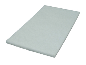 14&quot; x 32&quot; White Polish Pads - (5/cs)