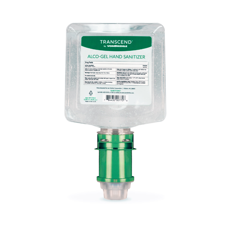 Transcend Alco-Gel Hand  Sanitizer, 1250ml - (4/cs) 