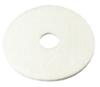 Motorscrubber 8&quot; White Buffing  Pads - (10/cs)