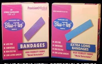1&quot; x 3&quot; MD Blue Strip Bandage (50/bx)
