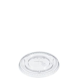 Dart Clear Flat Lid with Straw  Slot - (2500/cs)