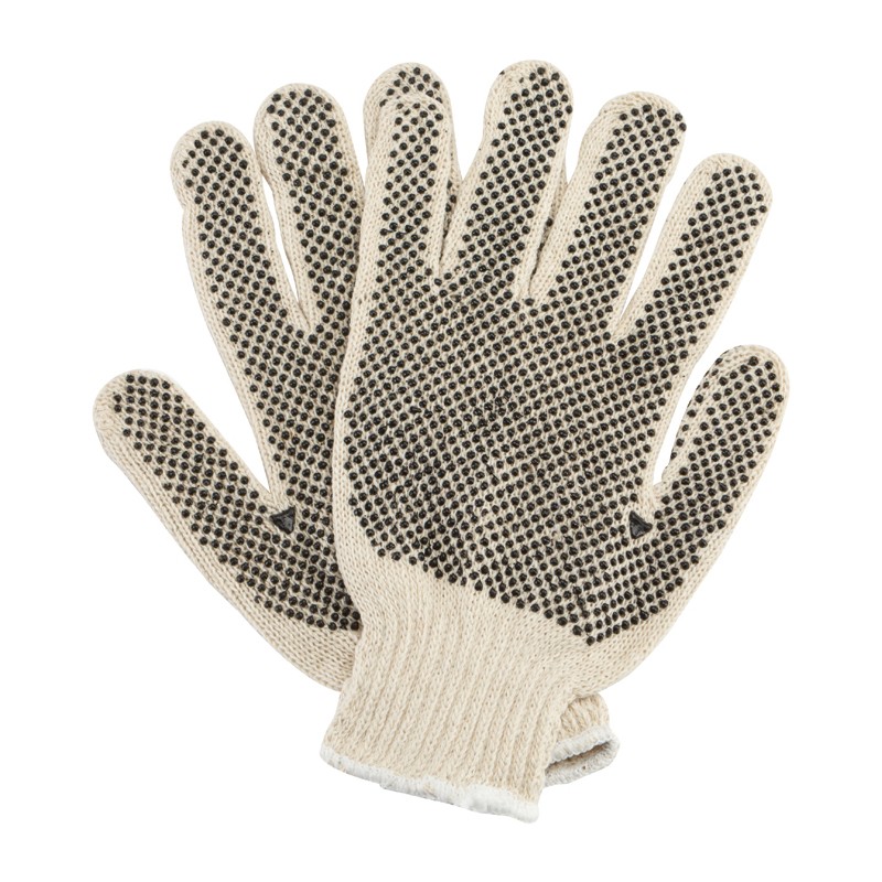 Knit Blended Double Dot Gloves 20dz/cs Price/Doz Med